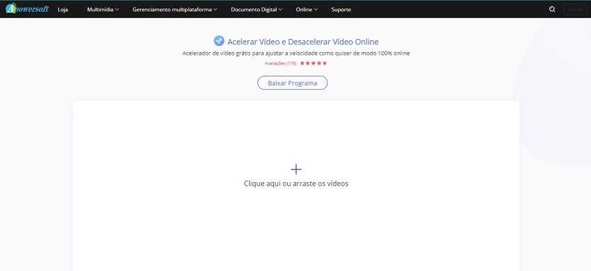 acelerar video online com apowersoft