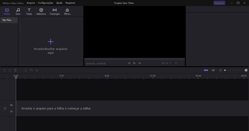  acelerar video com hitpaw editor de video